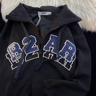 Chaqueta Beisbolera Oversized con Cuello de Solapa - Image 6