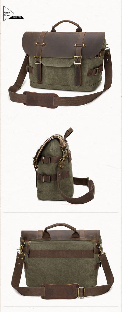 Bolsa Mensajero de Lona para Hombre - Estilo Casual - Image 12