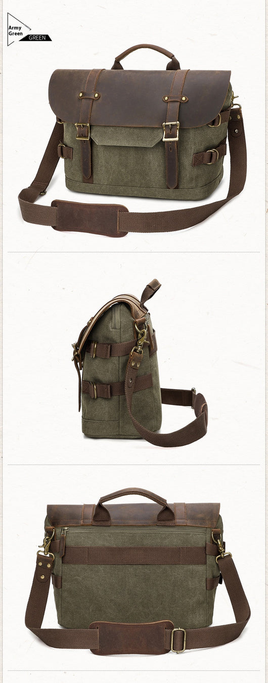 Bolsa Mensajero de Lona para Hombre - Estilo Casual - Image 12