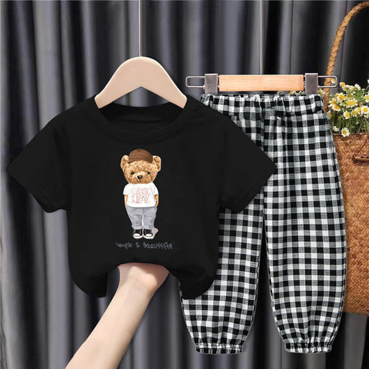 Conjunto de Pantalones Cuadros Sueltos Antiinsectos para Niños - Diseño Moderno y Cómodo