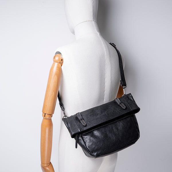 Bolsa Mensajera de Cuero para Hombre Estilo Japonés Casual