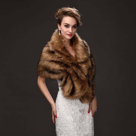 Chal de Piel Cálido Marrón para Mujer - Image 10