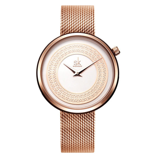 Reloj de Moda para Mujer Shengke - Dial Creativo, Malla de Acero Inoxidable y Resistencia al Agua - Image 6