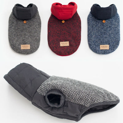 Abrigo para Perro con Capucha y Diseño de Copos de Nieve