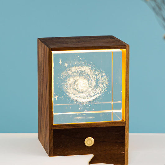Lámpara Nocturna de Cristal con Diseño de Alce y Nubes - Caja de Madera - Image 18