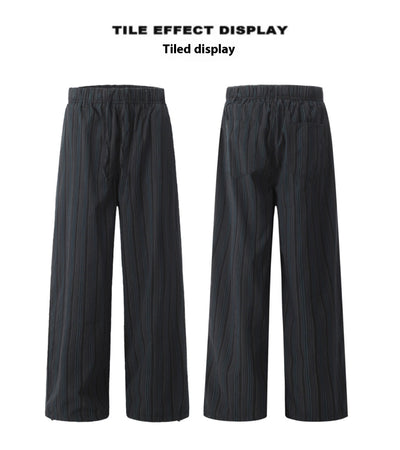 Pantalones Anchos de Rayas Vintage Americano - Casual y Cómodo para Mujer - Image 9