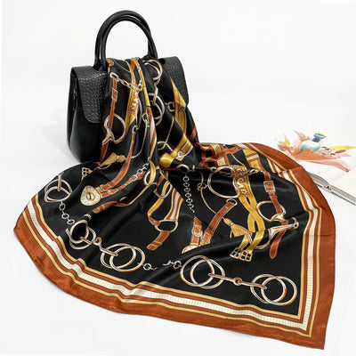 Pañuelo de Seda 90cm Primavera Otoño - Cuadrado Elegante - Image 55