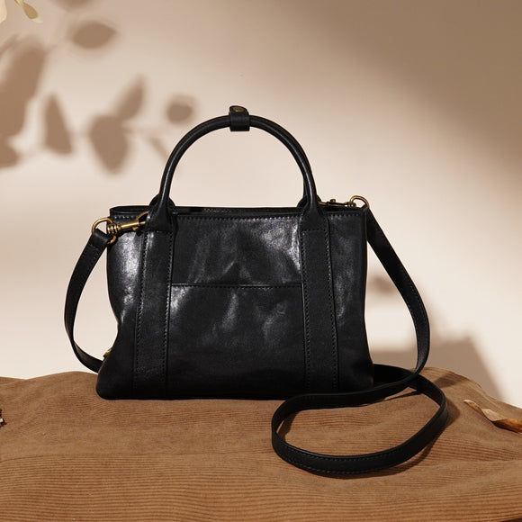 Bolso de Cuero Genuino Capacidad Grande - Bolsa Casual para Hombro