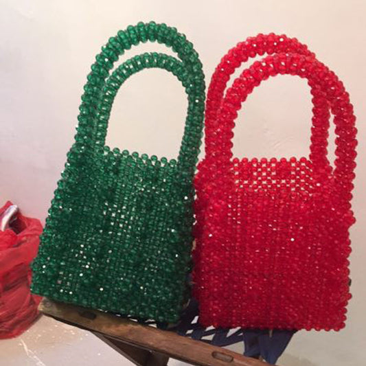 Bolso Tejido a Mano con Perlas - Image 2