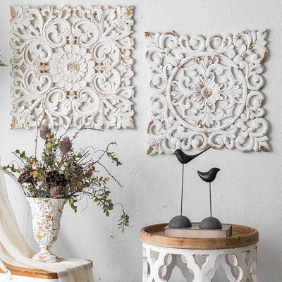 Decoración Mural Tallada Estilo Marroquí - Relieve Artesanal para Sala y Dormitorio - Image 2