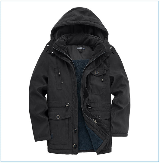 Abrigo de Algodón Acolchado Talla Grande para Hombre - Image 28