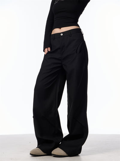 Pantalones Casuales Plisados Retro Americano para Mujer - Image 17