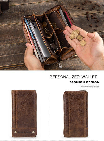 Cartera de Cuero Genuino con Protección Anti-fraude para Hombre - Image 44