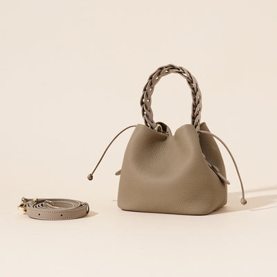 Bolso Bandolera de Cuero Vegetal - Estilo Bucket Vintage - Image 13