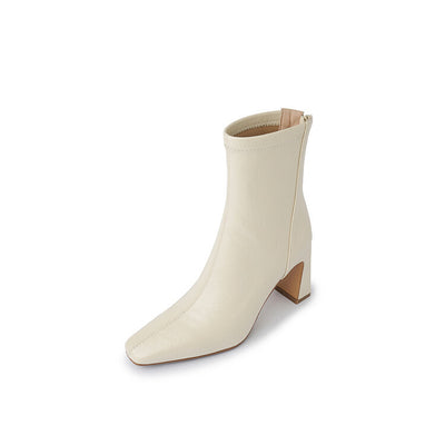 Botas de Tacón Alto Estilo Francés en Cuero Genuino para Mujer - Image 5