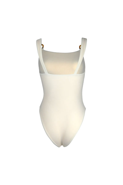 Traje de Baño Entero Liso con Detalles de Anillo y Recortes - Image 9