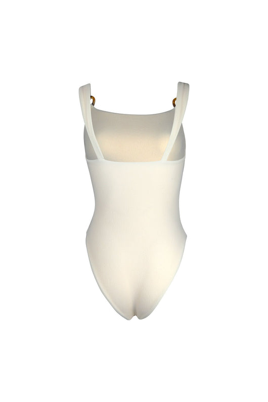 Traje de Baño Entero Liso con Detalles de Anillo y Recortes - Image 9
