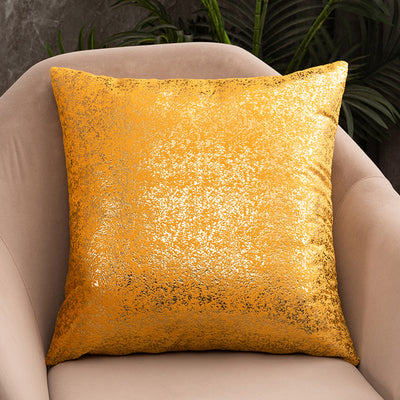 Funda de Almohada Terciopelo Copo de Nieve con Estampado Dorado - Image 3