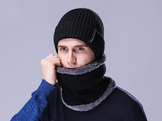 Conjunto de Gorro Tejido y Protector de Cuello para Hombre - Abrigo Extremo - Image 7