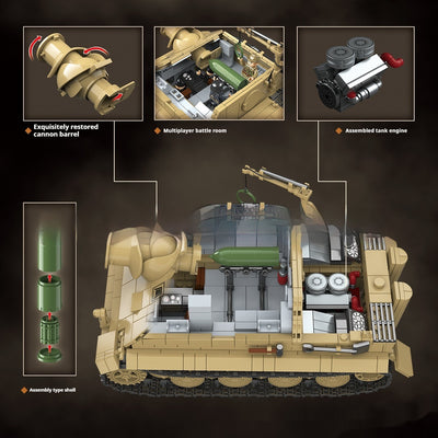 Tanque Militar de Bloques de Construcción Compatible con Minifiguras - Image 4