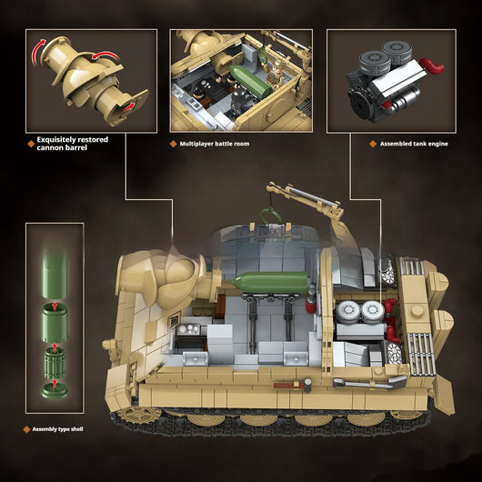 Tanque Militar de Bloques de Construcción Compatible con Minifiguras - Image 4