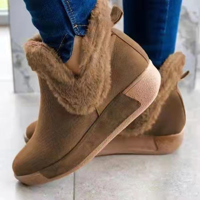 Botas de Nieve Marrón con Tacón Plano y Ante Premium - Image 4