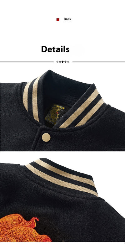 Chaqueta Bordada Pesada Estilo Chino para Hombre - Image 8