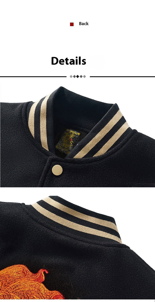 Chaqueta Bordada Pesada Estilo Chino para Hombre - Image 8