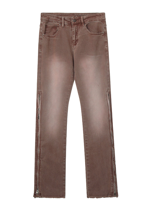Jeans Casuales Hombre con Cierre Lateral y Bordes Desgastados - Image 3
