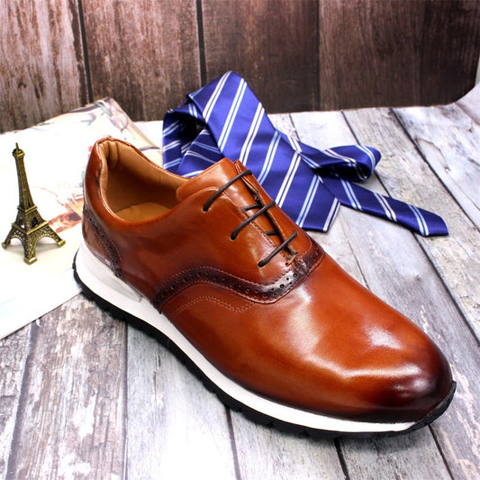 Zapatos de Cuero Transpirables con Suela Antideslizante para Hombre