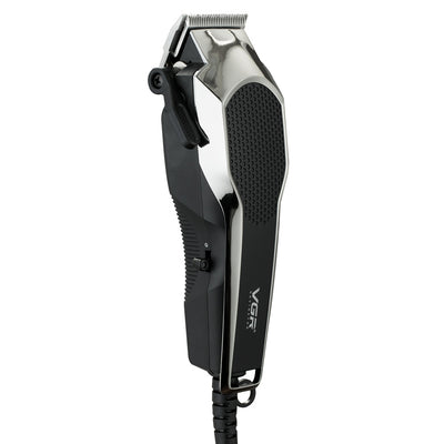 VGR V-130 professional hair clipper set with silver and black clipper, four guide combs, scissors, comb, and oil. - Image 2