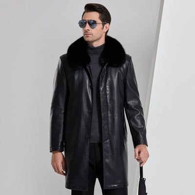 Abrigo de Piel Sintética para Hombre Adulto Mayor - Image 8