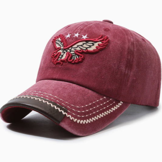 Gorra de Béisbol Vaquera Vintage Lavada con Bordado y Visera Curva