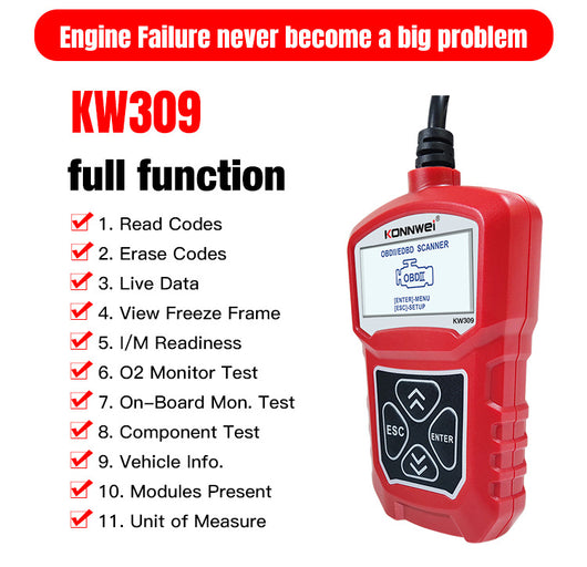 Escáner Diagnóstico Automotriz KW310 con Lector de Códigos - Image 11
