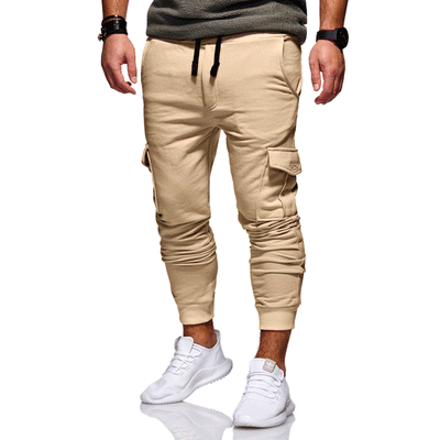 Pantalones de Chándal Casuales para Hombre con Cintura Elástica y Múltiples Bolsillos - Image 9