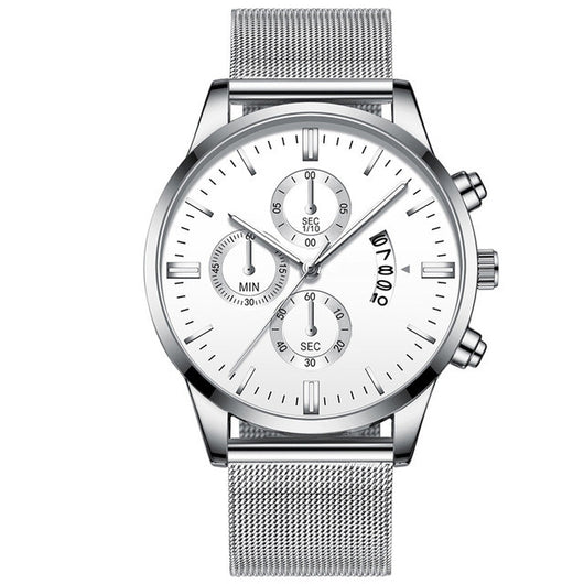 Reloj de Lujo para Hombre con Malla Metálica y Movimiento de Cuarzo - Image 35