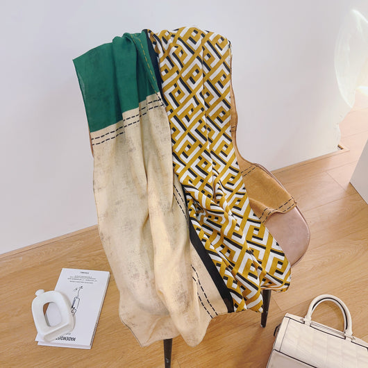 Pashmina de Algodón y Lino Estampada - Chal Abrigador Versátil - Image 27