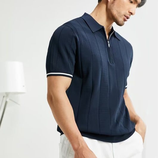 polo shirt, polo shirt, white, brown, casual - Image 4
