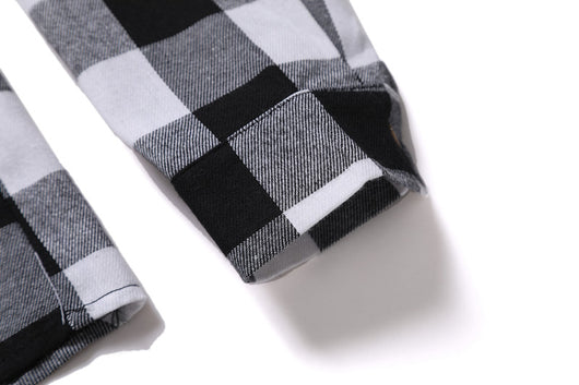 Camisa de Cuadros con Bolsillos y Solapa para Jóvenes - Manga Larga Otoño - Image 6