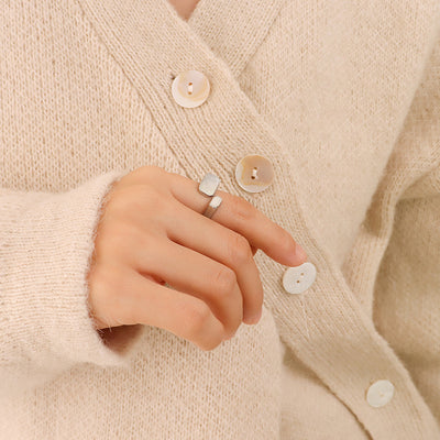 Anillo Vintage de Concha Marina Blanca - Image 7