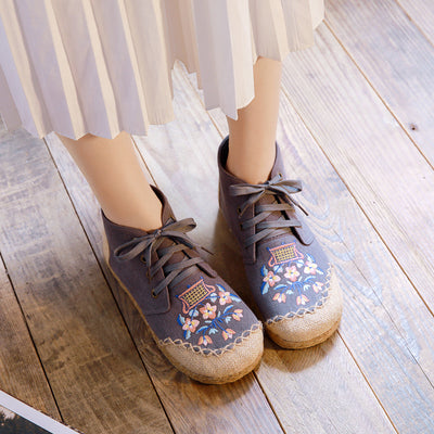 Zapatos Planos Étnicos Bordados para Mujer con Suela Antideslizante - Image 11
