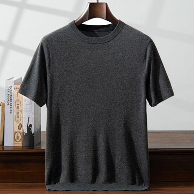 Camiseta Manga Corta Hombre Seda de Mora y Cachemira Suave Verano - Image 8