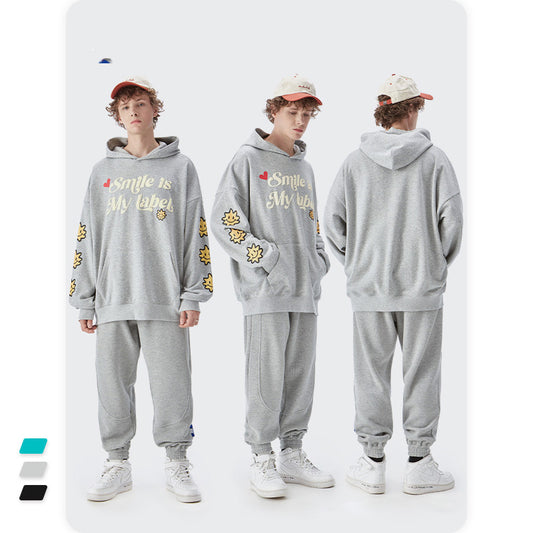 Sudadera Hombre Oversize con Capucha y Estampado Foam Letter