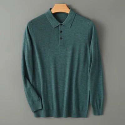 Suéter Cashmere Premium con Cuello Tipo Abrigo y Forro Térmico Grueso