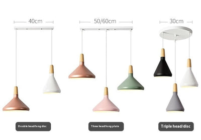Lámpara Colgante Nórdica de Madera Sólida y Aluminio Diseño Minimalista - Image 30