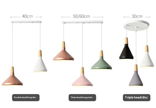 Lámpara Colgante Nórdica de Madera Sólida y Aluminio Diseño Minimalista - Image 30