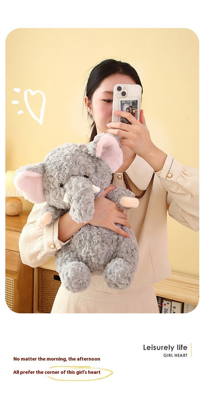 Peluche Elefante y Cerdo Gris de la Serie Lazy - Juguete Suave - Image 10