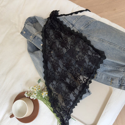 Delantal Decorativo con Pañuelo de Encaje Patchwork Estilo Coreano - Image 18