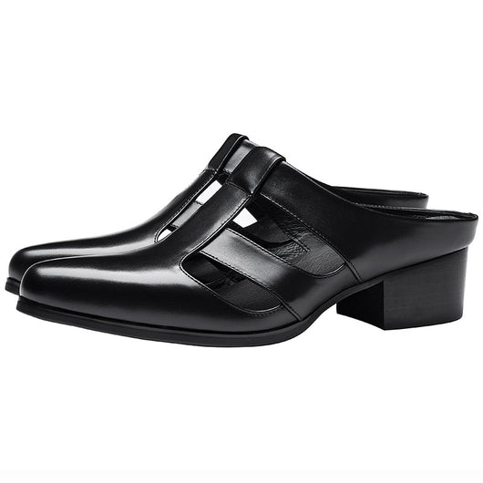 Pantuflas de Cuero Auténtico para Hombre - Diseño Elegante Cerrado - Image 4