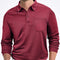 Camisa Suelta de Manga Larga en Color Sólido para Hombre